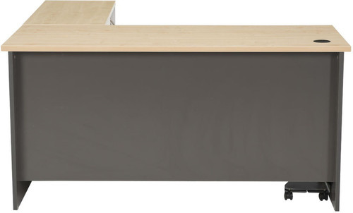 Durian DWS/34723 Engineered Wood Office Table Free Standing, Finish Color Maple/Dark Grey Durian Office Study Table