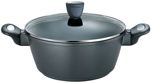 Prestige Omega Diecast Plus with Heat Indicator and Lid Pot 20 cm diameter 1.4 L capacity with Lid Iron, Non stick, Induction Bottom Prestige Cookwa