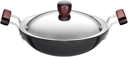 Hawkins Futura Hard Anodized Deep Fry Pan 2.75 L 260 mm Kadhai 26 cm with Lid Hard Anodised Hawkins Woks Kadhais