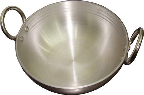 King Traders Kadhai 23 cm diameter 0.5 L capacity Stainless Steel King Traders Woks Kadhais