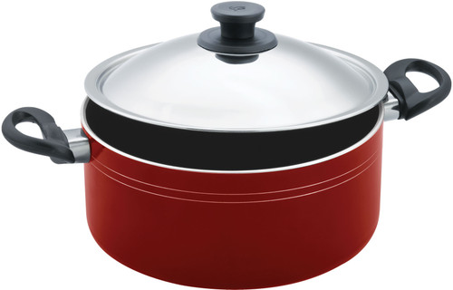 Pigeon Biryani Premium with Lid Handi 4 L with Lid Aluminium, Non stick Pigeon Handis