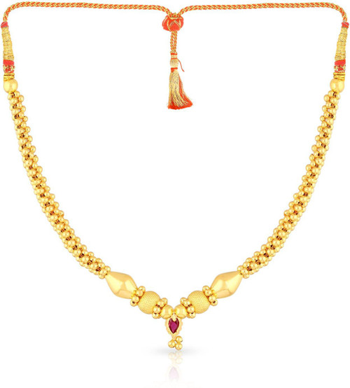 MALABAR GOLD DIAMONDS NNKTH032 Collar Yellow Gold Precious Necklace 22kt MALABAR GOLD DIAMONDS Necklaces