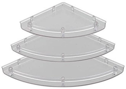 Blue Barrel ECO Acrylic Wall Shelf Number of Shelves 3, White Blue Barrel Bathroom Racks