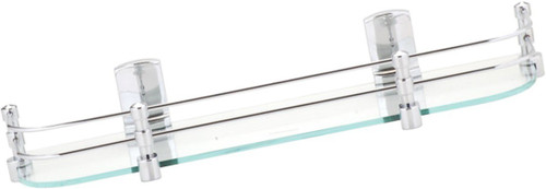 RoyaL Indian Craft Elegant Multipurpose 16 Inch Glass Wall Shelf Number of Shelves 1, Clear RoyaL Indian Craft Bathroom Racks