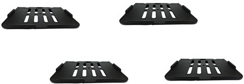 RoyaL Indian Craft Set Od 4 Set Top Box Plastic Wall Shelf Number of Shelves 4, Black RoyaL Indian Craft Wall Shelves