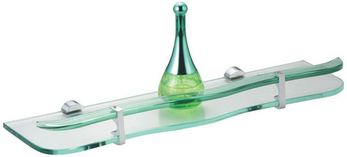 RoyaL Indian Craft Elegant Design 18By5 Inch Glass Wall Shelf Number of Shelves 1, Green RoyaL Indian Craft Bathroom Racks