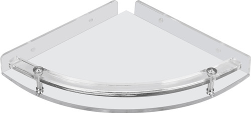 Admire Heavy Corner Shelf 8'' 6mm Acrylic Wall Shelf Number of Shelves 1, Clear Admire Wall Shelves