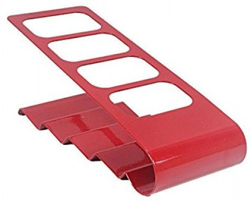 Swarish Remote Control Stand Holder Cady Organizer Iron Wall Shelf Number of Shelves 4, Red Swarish Wall Shelves