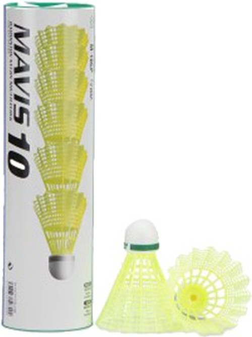 Yonex Mavis 10 Nylon Shuttle Multicolor Slow, 75, Pack of 6 Yonex Shuttles
