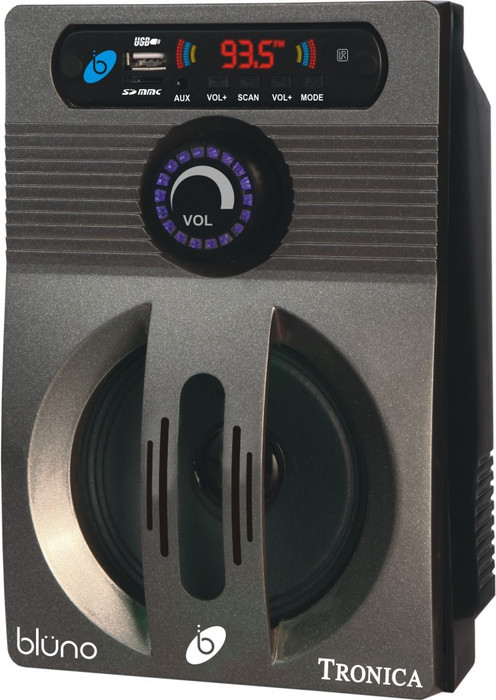Tronica BLUNO_MP3 FM AUX_player 10 W Portable Mobile/Tablet Speaker Grey, Mono Channel Tronica Speakers