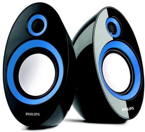 Philips IN SPA60B/94 4 W Laptop/Desktop Speaker Blue, 2.0 Channel Philips Speakers