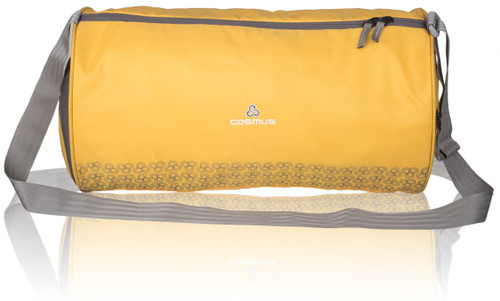 Cosmus Bayliss Yellow with shoe compartment 18.5 inch / 47 cm Round Duffle Bag Yellow, Kit Bag Cosmus Gym Bag