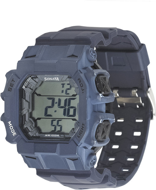 SONATA NH77025PP03 Superfibre Digital Watch For Men SONATA Wrist Watches