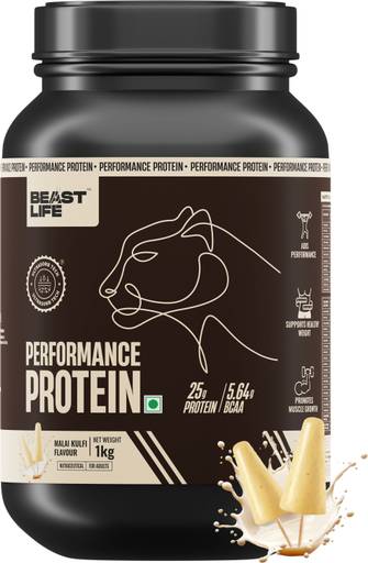 BeastLife Performance Protein Powder | For Muscle Growth | 5.64g BCAA Whey Protein