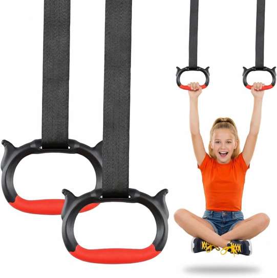 Leosportz Gymnastic Rings with Adjustable Straps,with Grips Pilates Ring (Black, Pink) deal from flipkart Leosportz Gymnastic Rings with Adjustable Straps,with Grips Pilates Ring (Black, Pink) deal from flipkart