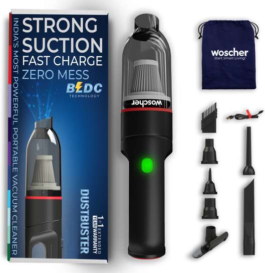 Woscher Dustbuster 2in1 Wireless Vacuum Cleaner Car & Home|12000P...more deal from flipkart