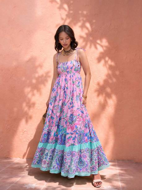 Pink Paprika By SASSAFRAS Women Maxi Pink Full Length Dress