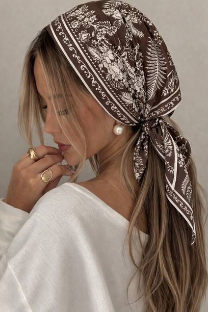HIYAMI Printed Viscose Women Fancy Scarf