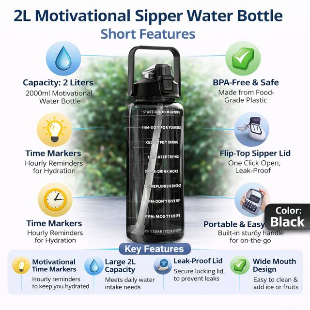 Transparent 2L Water Bottle at ₹135