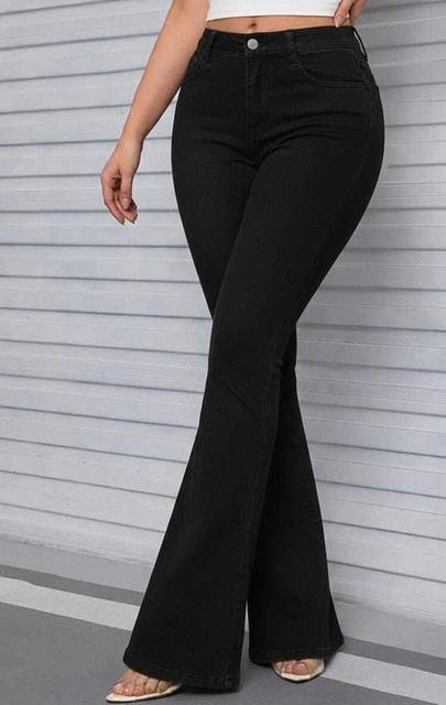🔥  Flared Women Black Jeans @ ₹469