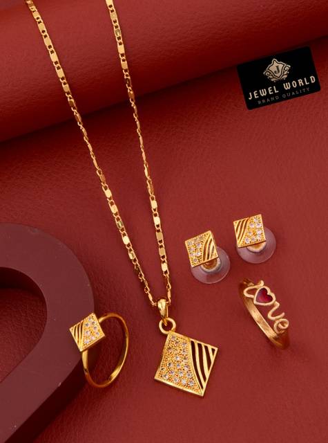 🔥  Alloy, Brass Jewel Set (Gold) @ ₹149