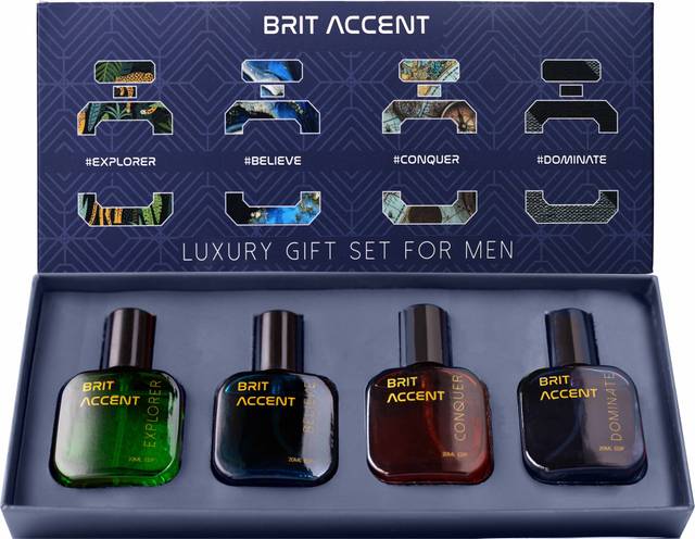 BRIT ACCENT Men's Luxury Parfum Pack of 4  ₹178
