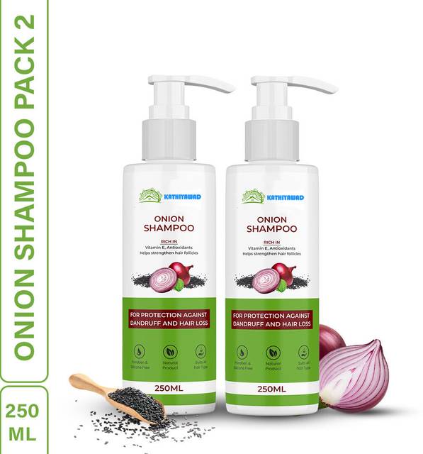 🔥  Pack of 2 Onion Hair Fall Control Shampoo (500 ml) @ ₹134