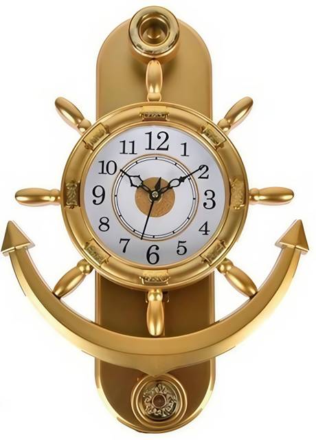 Analog Wall Clock (Maroon, With Glass) @ ₹267