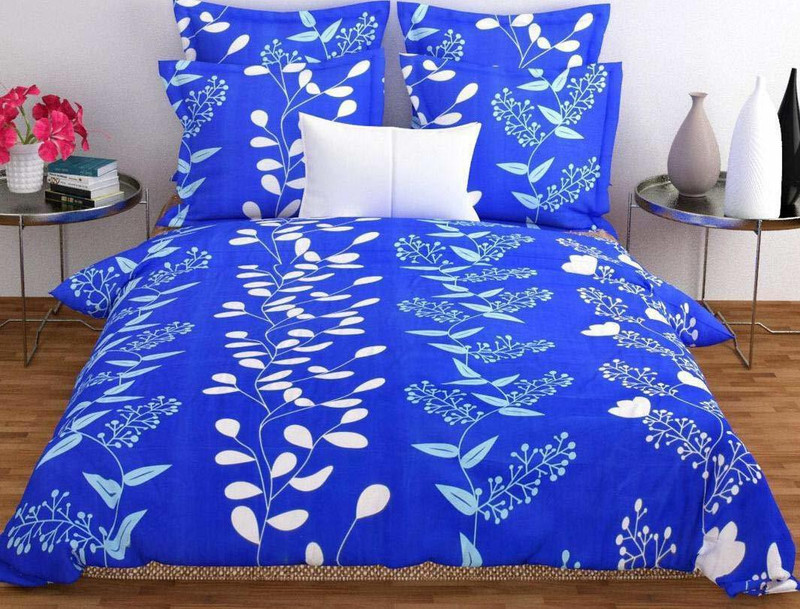BAPOLI FAB 144 TC Microfiber Double Floral Bedsheet