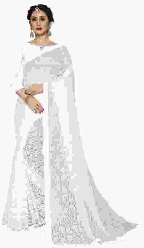 SAREEYA16 Self Design Bollywood Net, Jacquard Saree