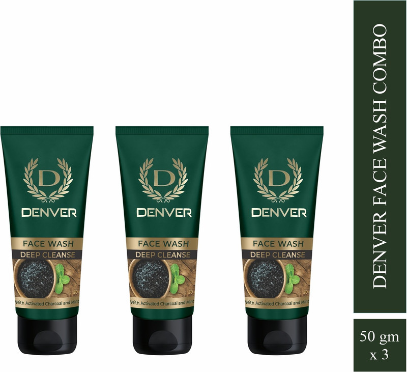DENVER Deep Cleanse  With Activated Charcoal & Mint Men & Women All Skin Types Face Wash