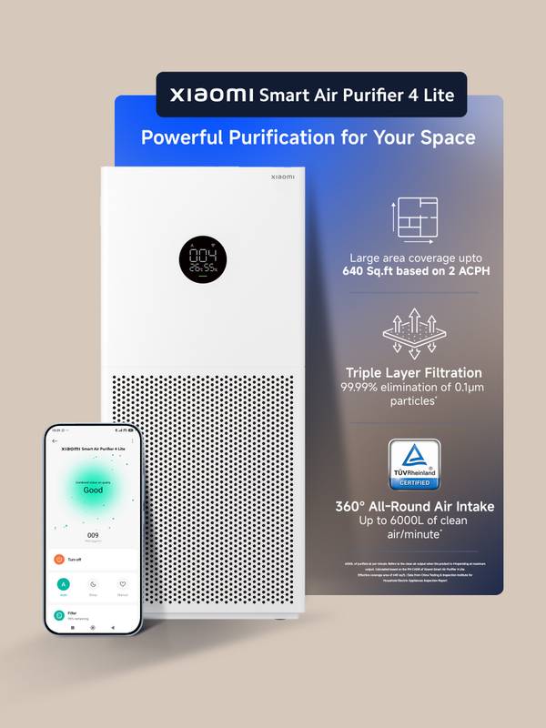 Mi Xiaomi Smart Air Purifier 4 Lite I 160 Sq. Ft. in 6 mins I 3 S...more - Photo 2