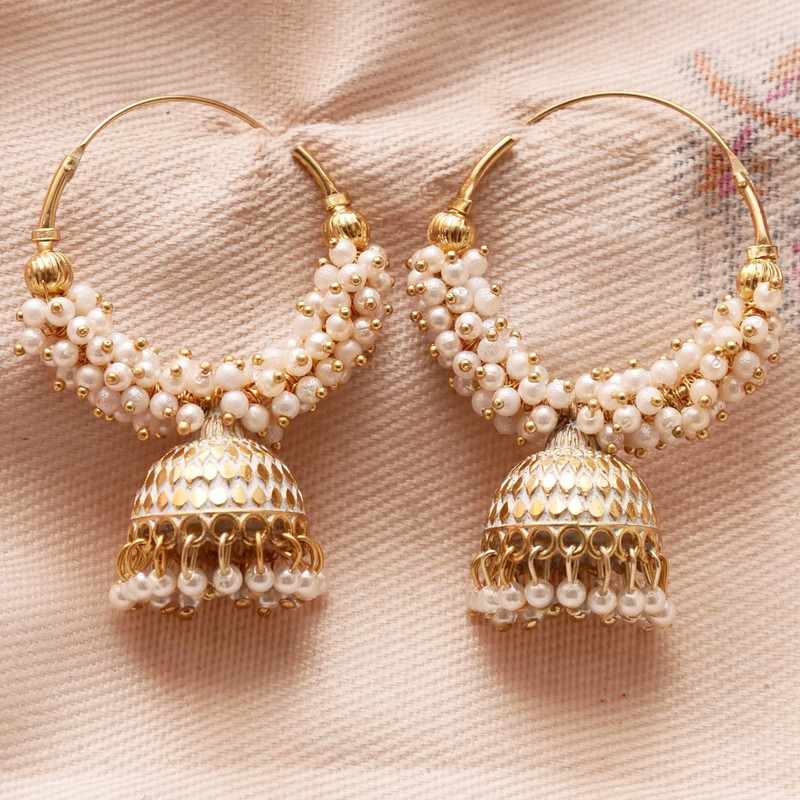 KanGen Villa Creation Alloy Jhumki Earring, Drops & Danglers, Hoop Earring, Chandbali Earring