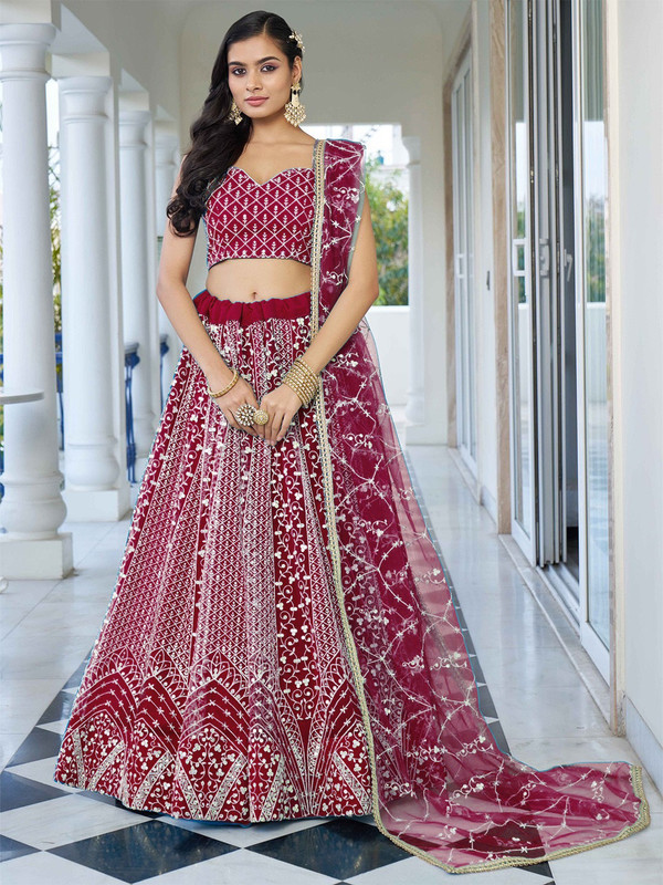 Reelove Factory Embroidered Semi Stitched Lehenga Choli