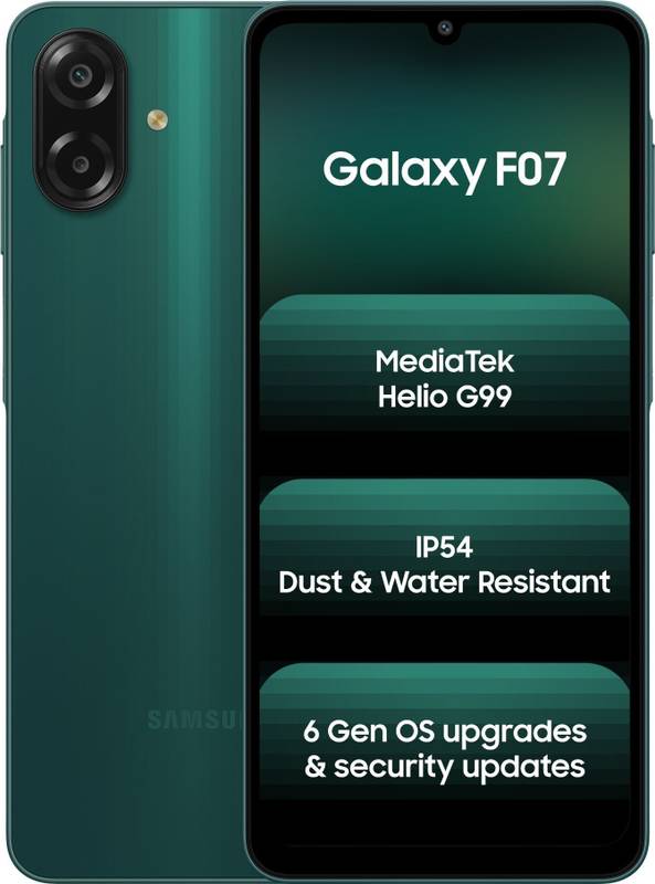 Samsung Galaxy F07 (Green, 64 GB) (4 GB RAM)