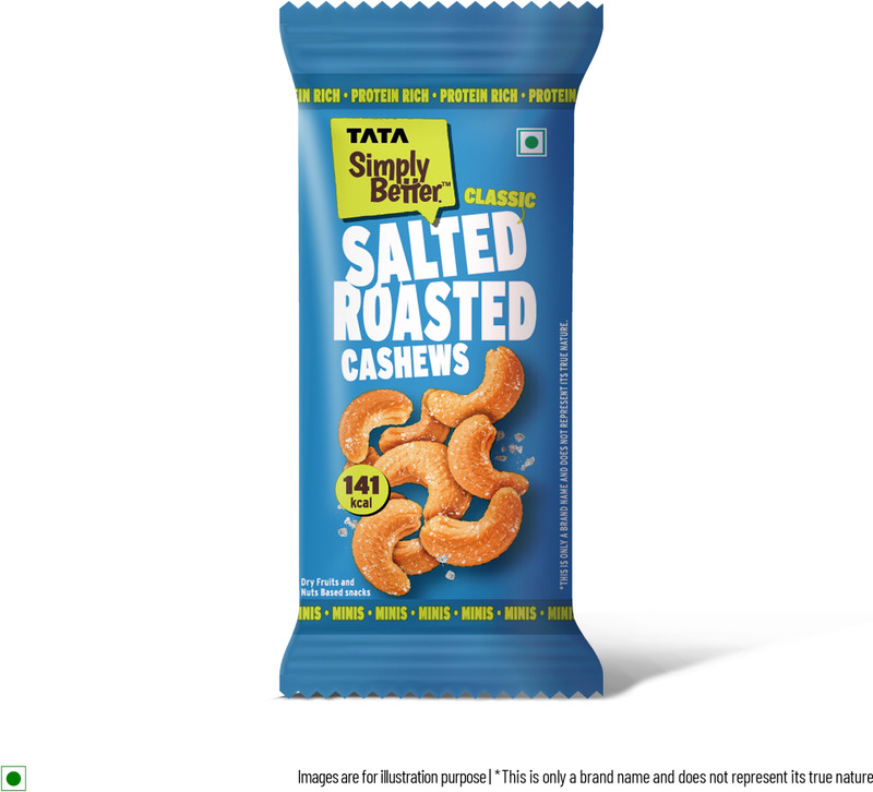 Tata Simply Better Classic Salted & Roasted Cashew 23 g | Premium Nut Snack | Cashews