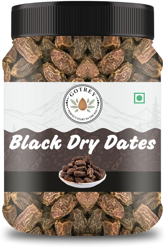 GOTREY Kali Kharak Dry Dates | Kala Sukha Khajoor | Black Dry Dates | Chuhara Dry Dates