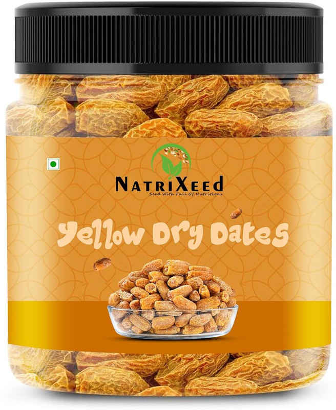 NATRIXEED Yellow Dry Dates | Pure & Fresh Khajoor| Deliciously Sweet Dry Dates