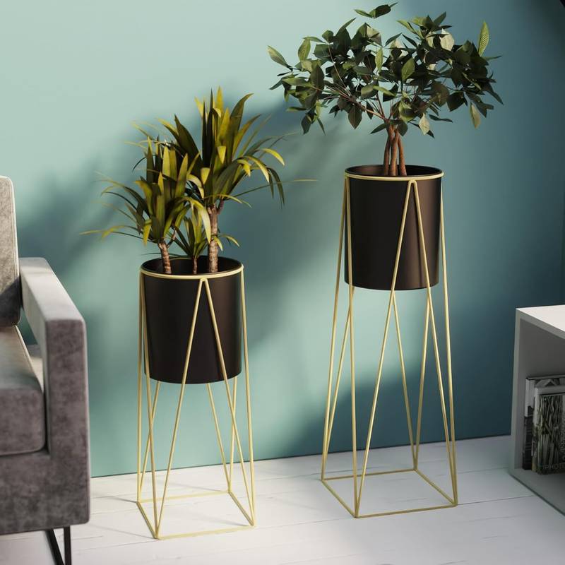 DECENT HOME DECOR Planter Stand for Balcony Plant Container Set - Photo 1