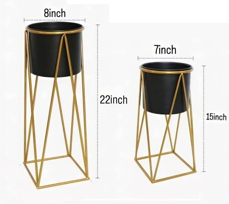DECENT HOME DECOR Planter Stand for Balcony Plant Container Set - Photo 3