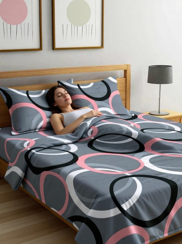 rivekdecor Cotton Double King Bedsheet