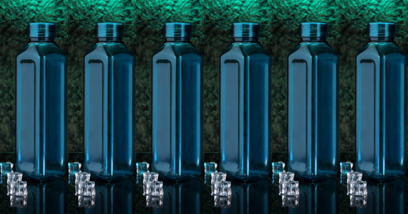 Frekich Pack of 6 Premium Bottle Multi Colors Fridge Water Bottles 1000 ml Bottle PET