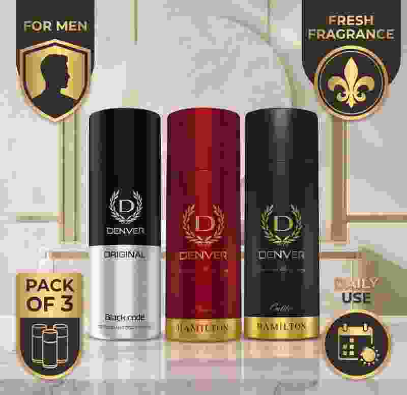 DENVER Black Code, Honour, Caliber Deodorant Spray  -  For Men