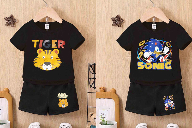INBY Baby Boys & Baby Girls Casual T-shirt Shorts