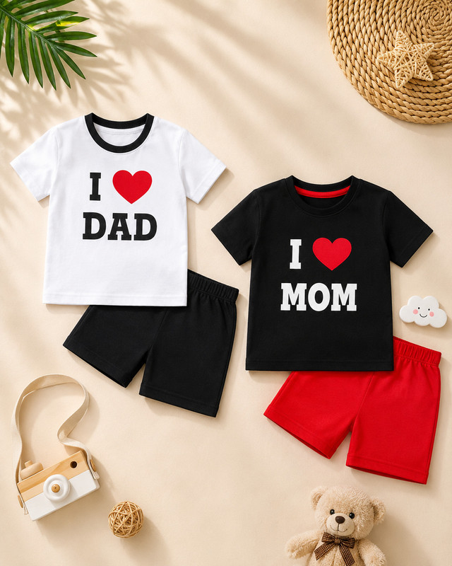 MGRS Baby Boys & Baby Girls Casual T-shirt Shorts