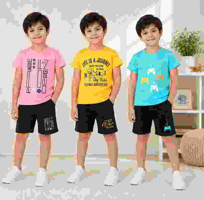 STYKS Boys & Girls Casual T-shirt Shorts