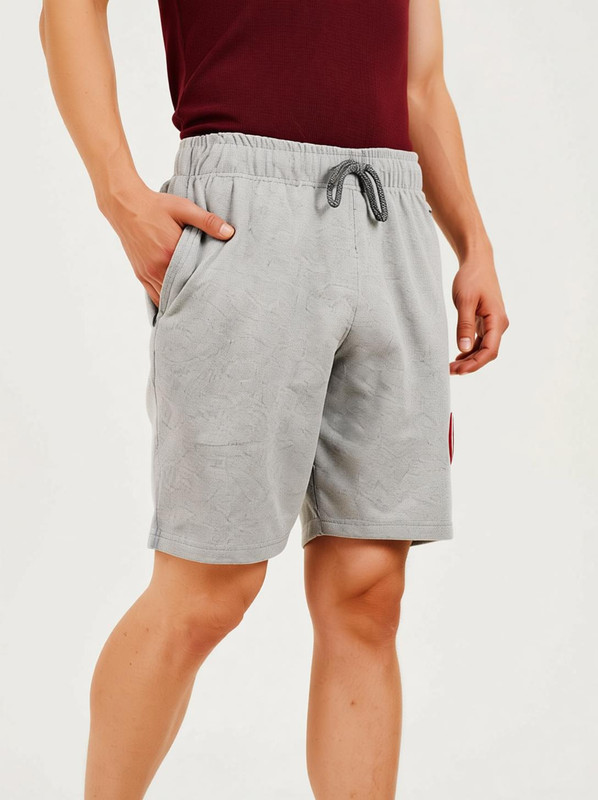 E1K Solid Men Grey Regular Shorts