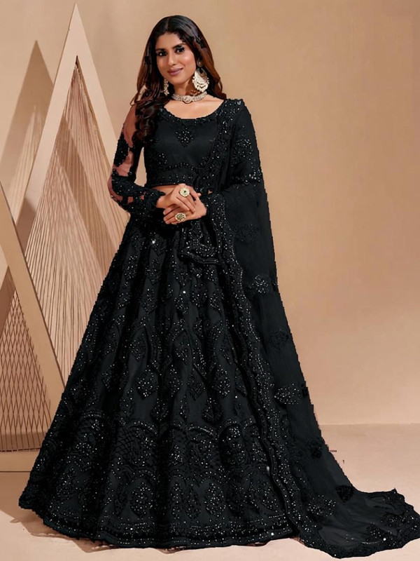 Udbhav Export Embroidered Semi Stitched Lehenga Choli