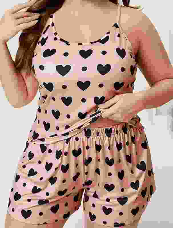 VALZER Women Printed Beige Top & Shorts Set