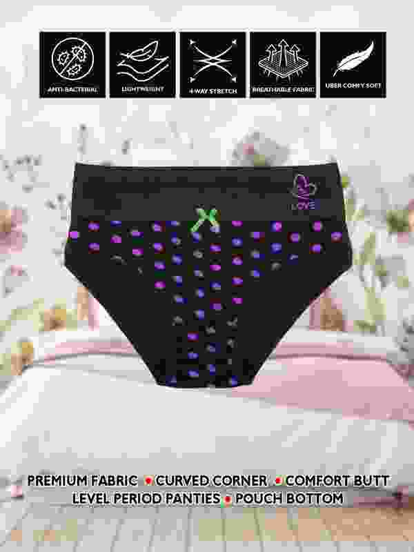 VAISHMA Women Hipster Black, Blue Panty